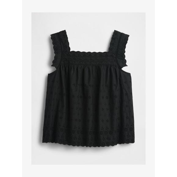 Gap X Doen Eyelet Sleeveless Tank Top - XS Black - Picture 2 of 5
